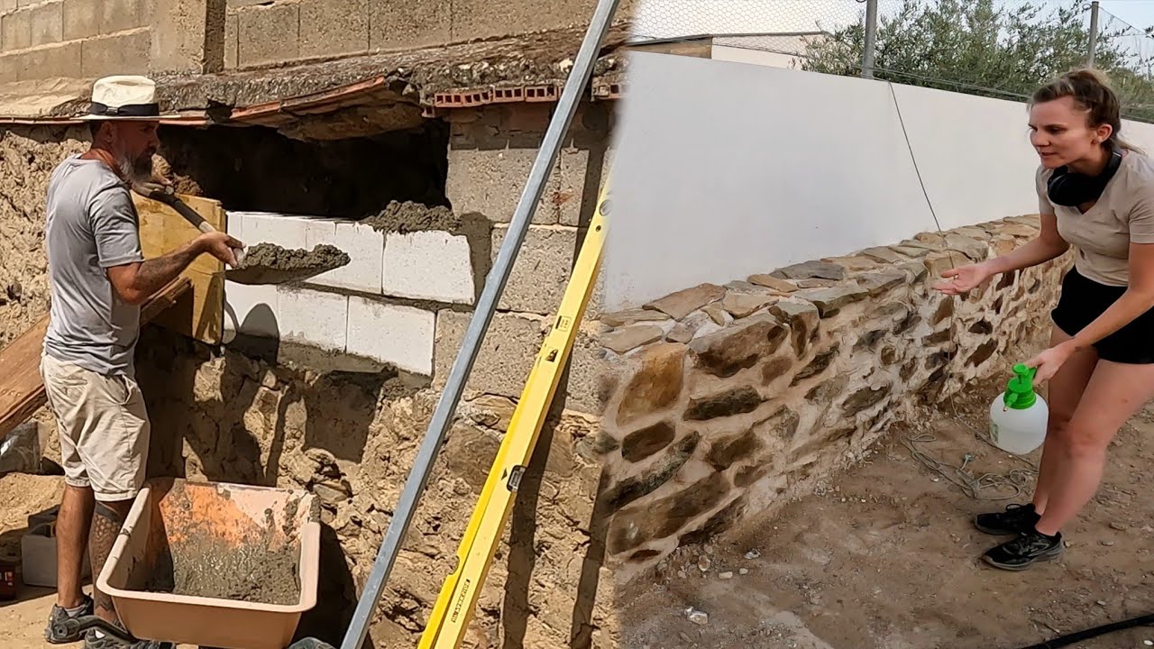 Project Garden | Stonework, Fixing Collapsing Walls & Plastering - Restoration in Spain