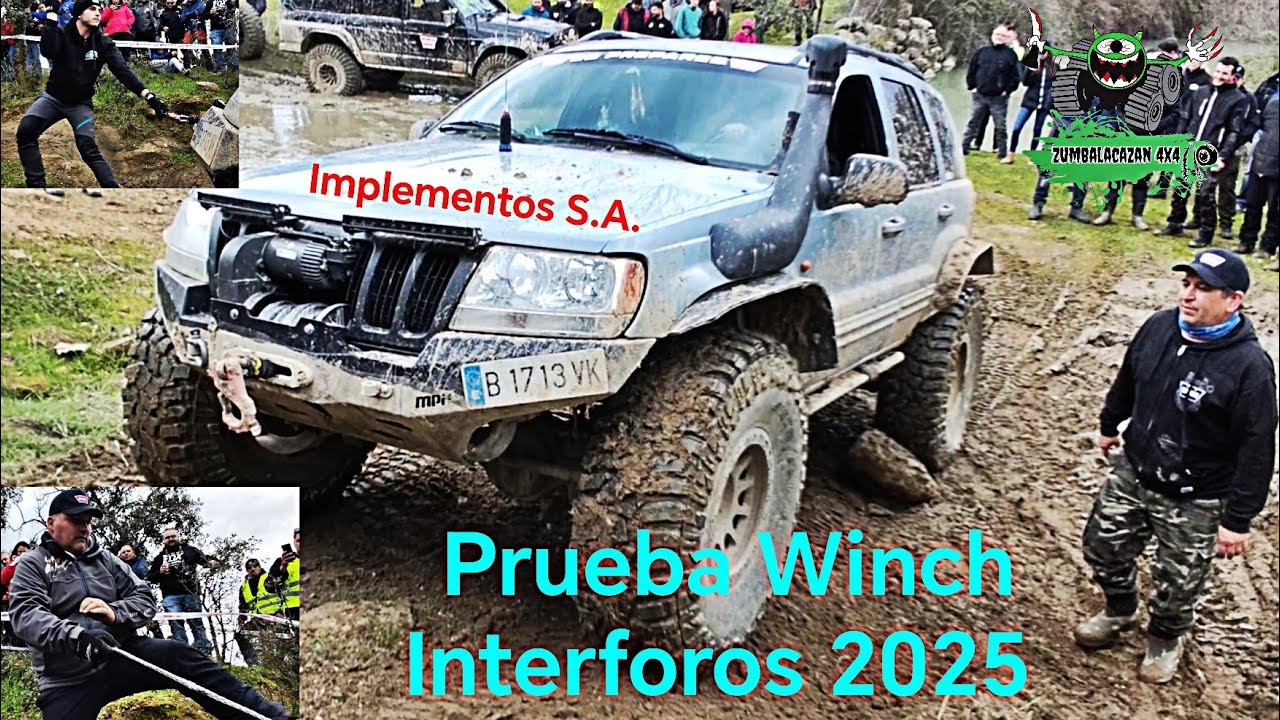 Interforos 2025, Prueba Implementos Warn, Winch, Cabrestante, Jeep Grand Cherokee 4.7 40