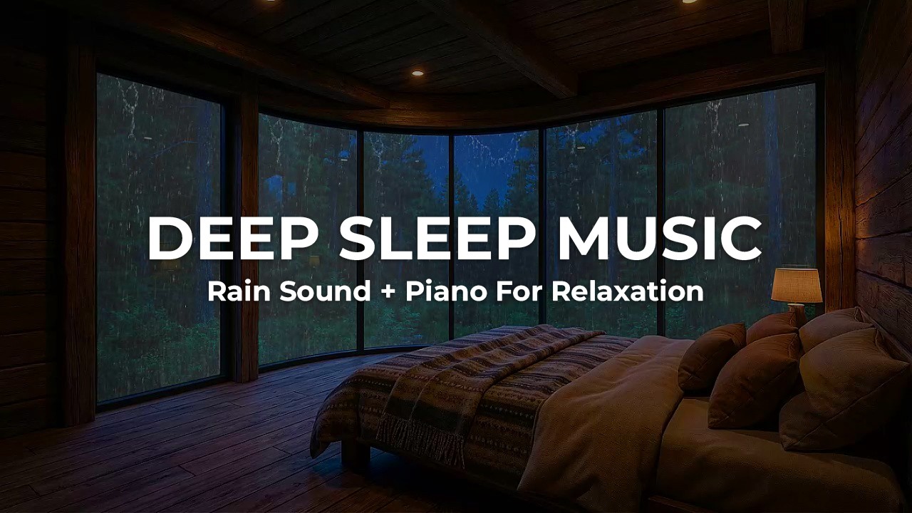(No Ads) Rain and Gentle Piano for Better Sleep – Calm Ambient Music All Night