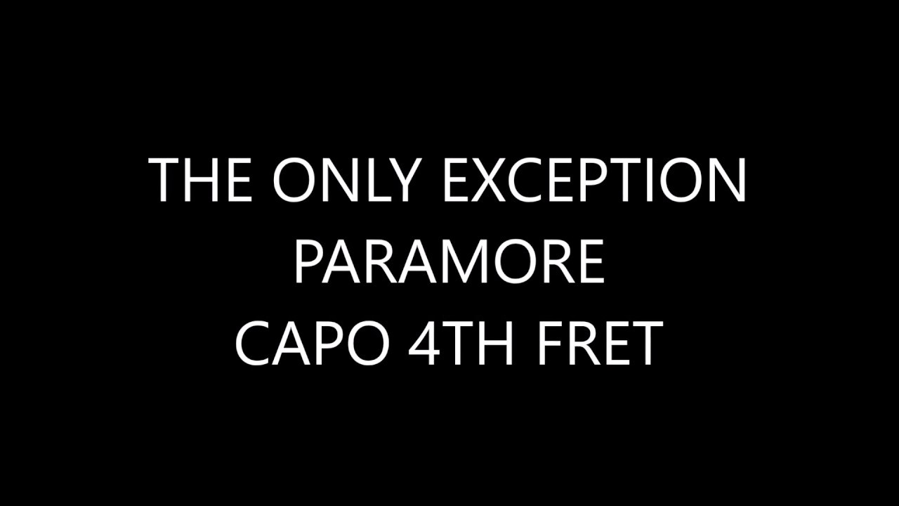 the only exception paramore lyrics and chords