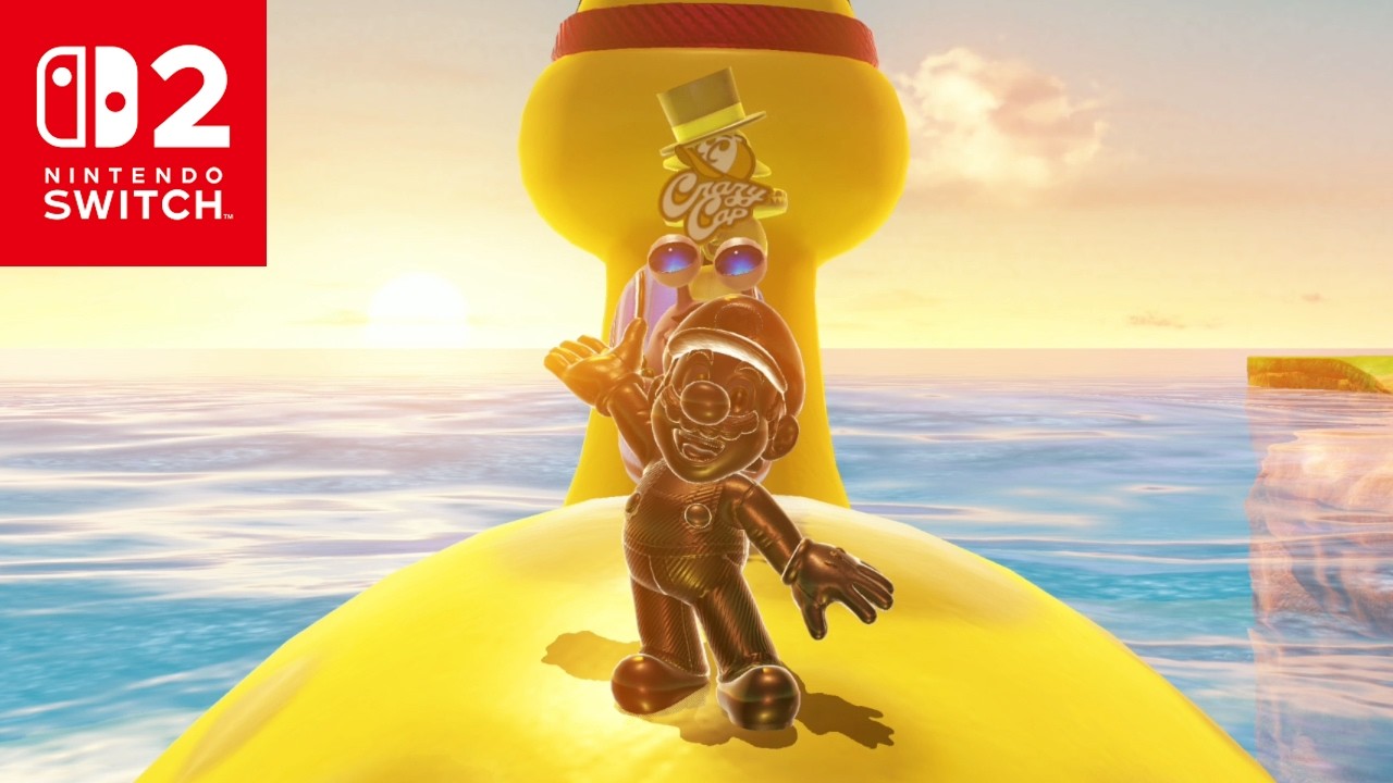 Super Mario Odyssey (Nintendo Switch 2) - 100% Walkthrough Part 48 - Gold Mario Outfit in Seaside