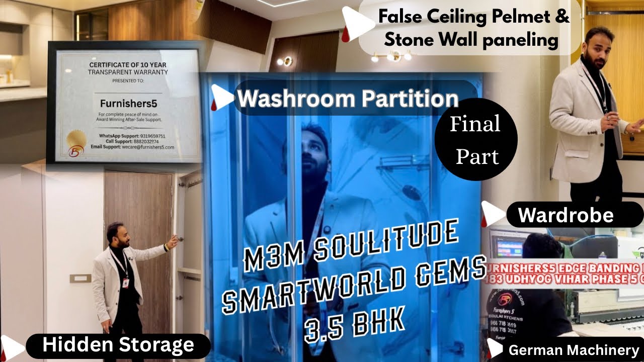 Luxury 3.5 BHK Interior Tour | M3M Soulitude & Smartworld Gems Gurgaon | Final Reveal 