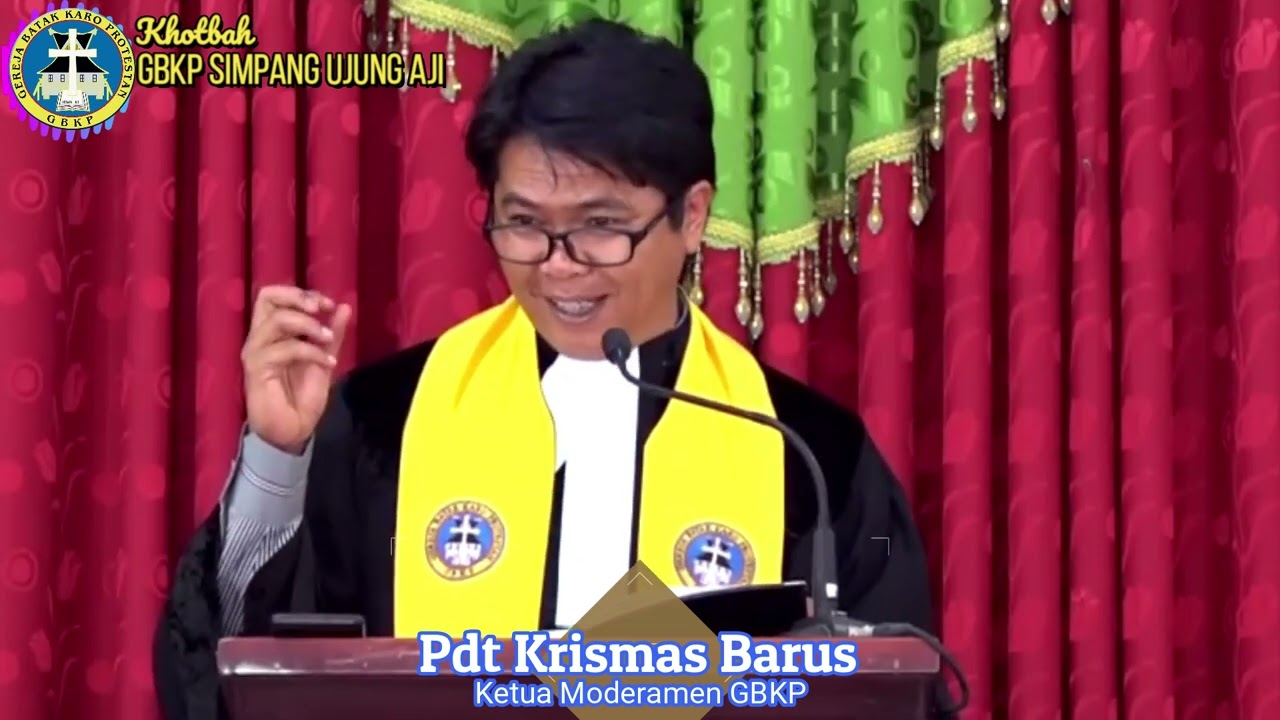 Pdt Krismas Imanta Barus di  GBKP Simpang  Ujung Aji Part 2