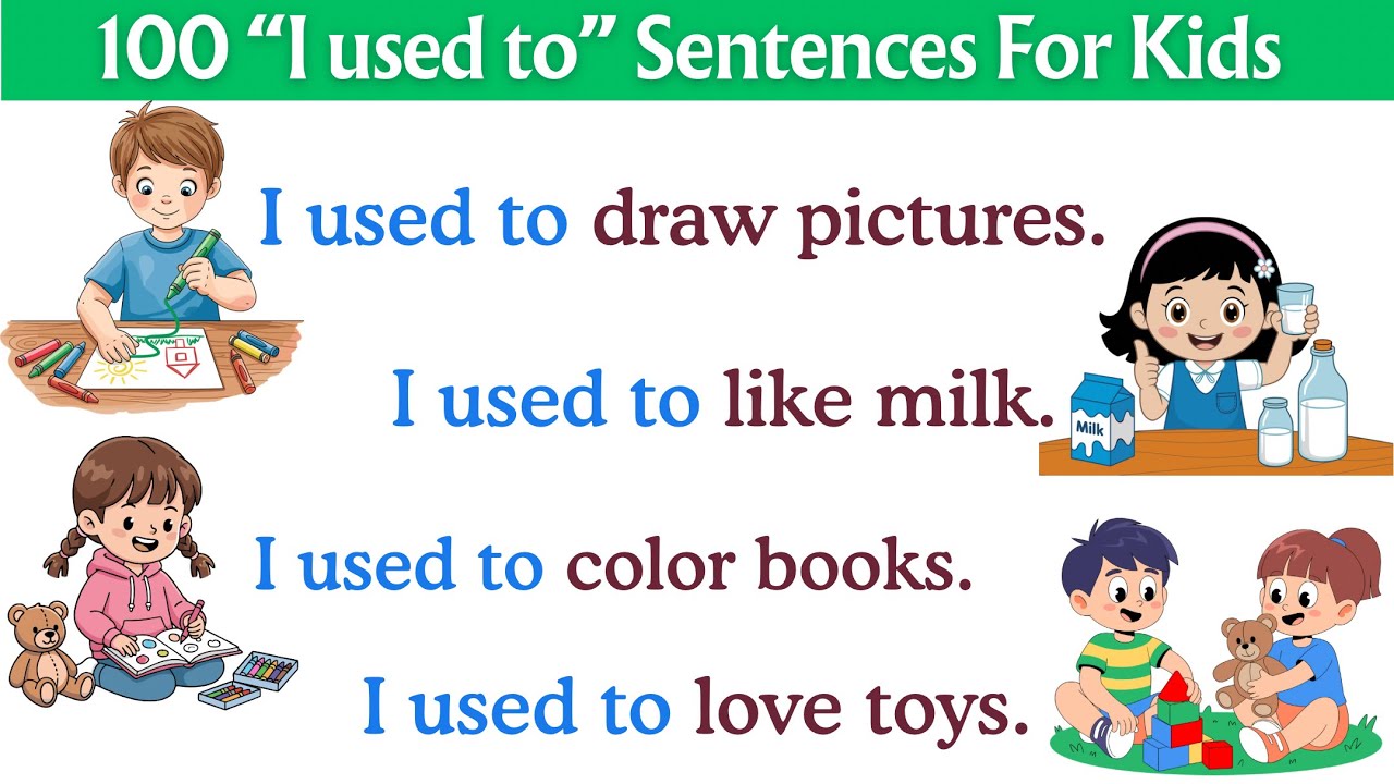 100 коротких английских предложений с использованием «I Used To» | Изучение прошлых привычек для ...