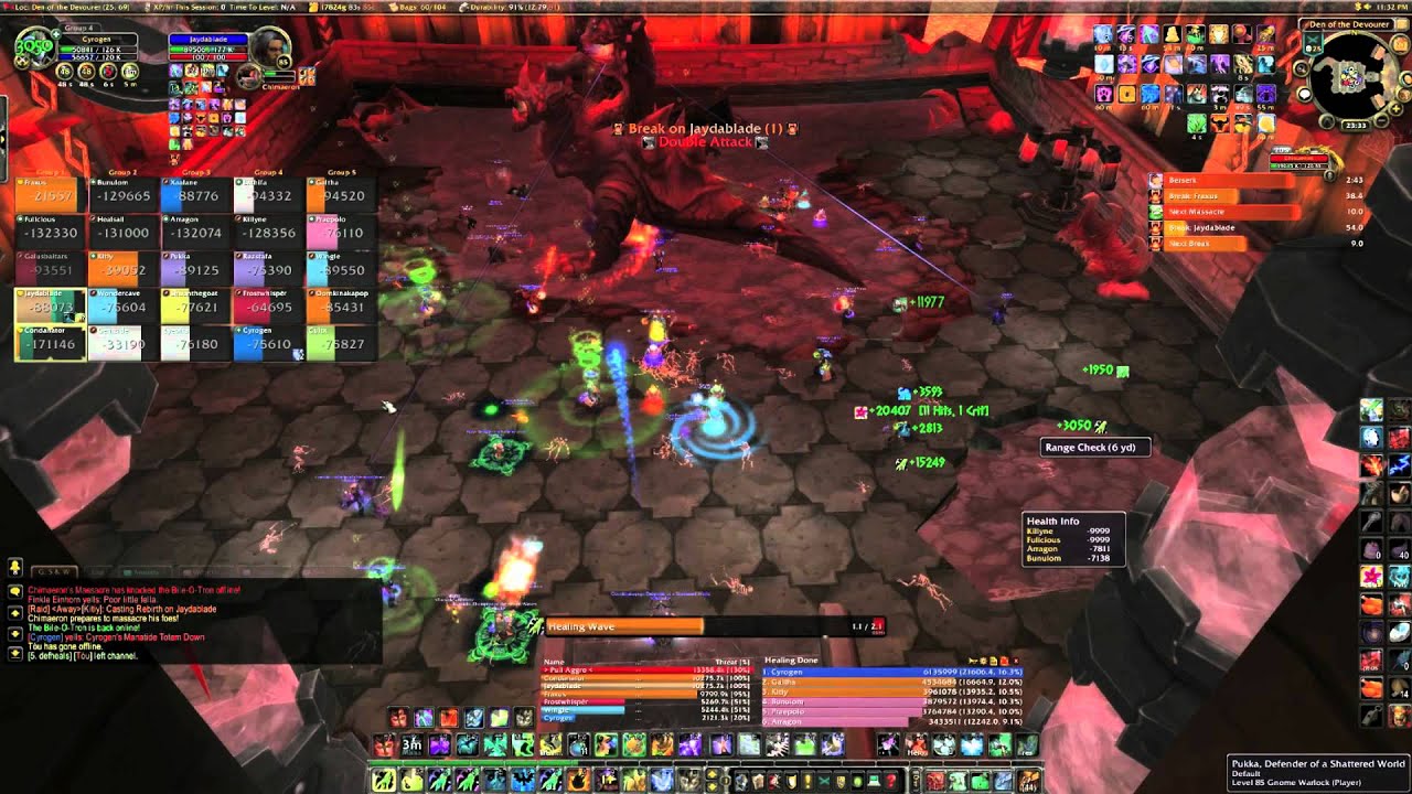 BWD: Chimaeron 25m Heroic [Resto Shaman POV]