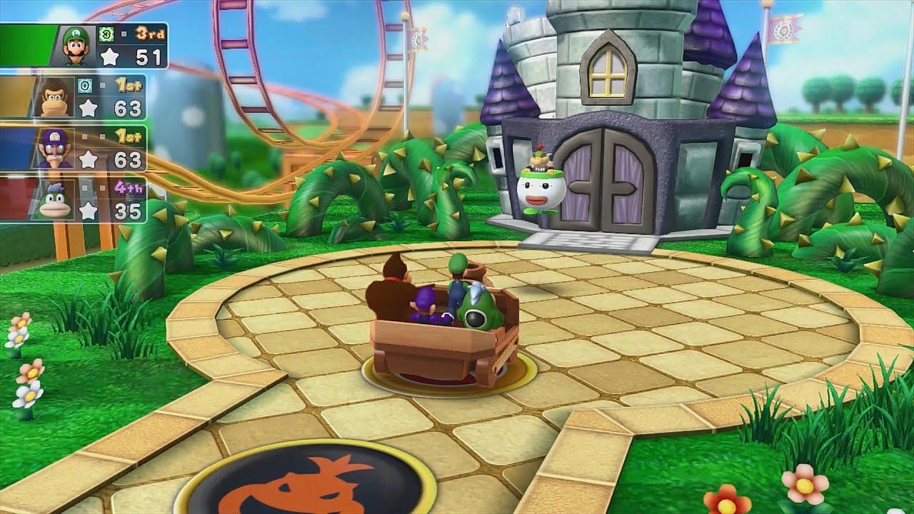Mario Party 10 Mario Party #1009 Валуиджи против Спайка против Луиджи против DK Грибной парк Маст...
