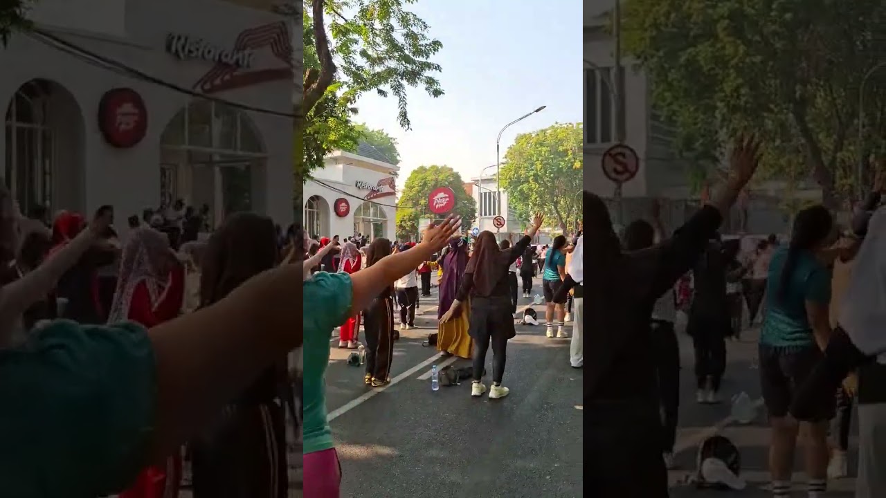 Senam di Car Free Day Darmo #cfddarmo #surabaya