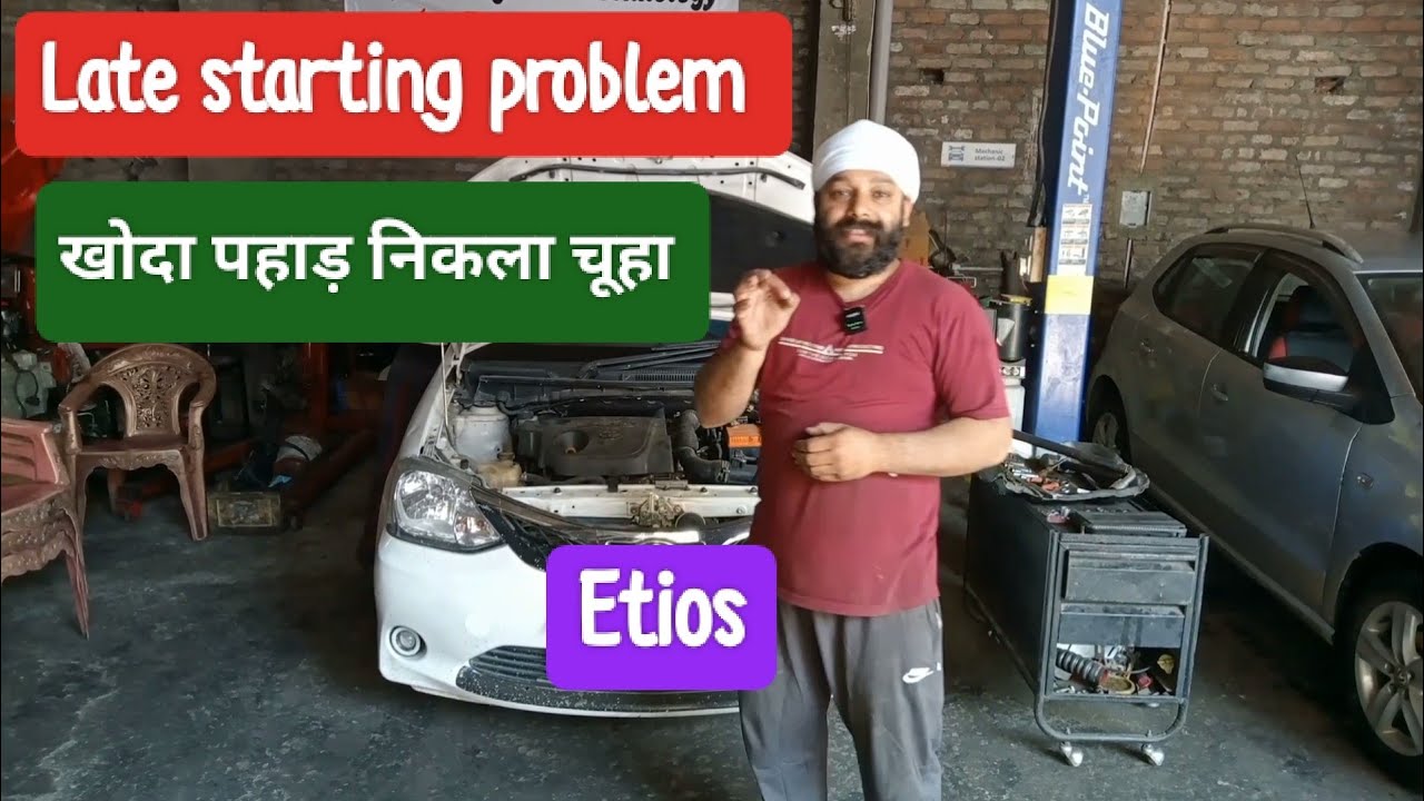 Toyota etios late starting problem (P1604).@shyamsinghcartechnology