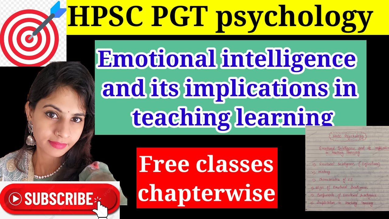 Emotional intelligence & its implications in teaching learning | psychology for hpsc pgt screening |