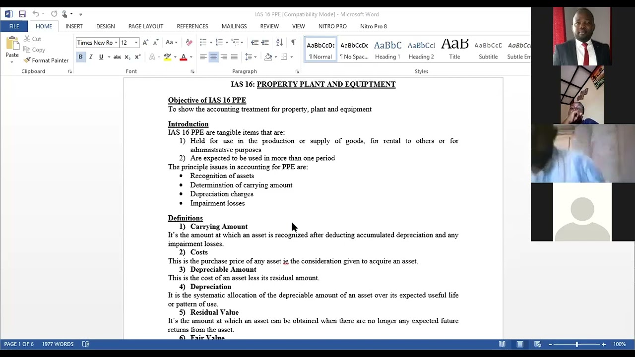 IAS 16 PROPERTY PLANT AND EQUIPTMENT