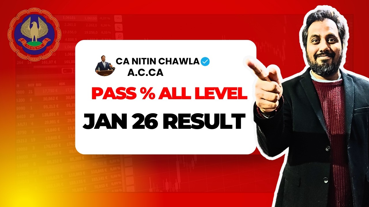 CA January 2026 Result Pass Percentage 📊 | All Levels Detailed Breakdown