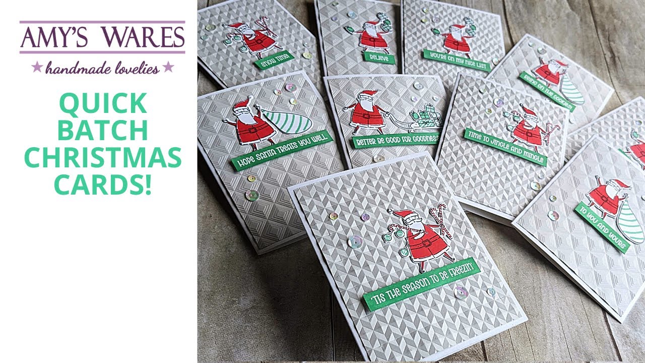 Christmas card batching idea! Mass produced holiday card inspiration!