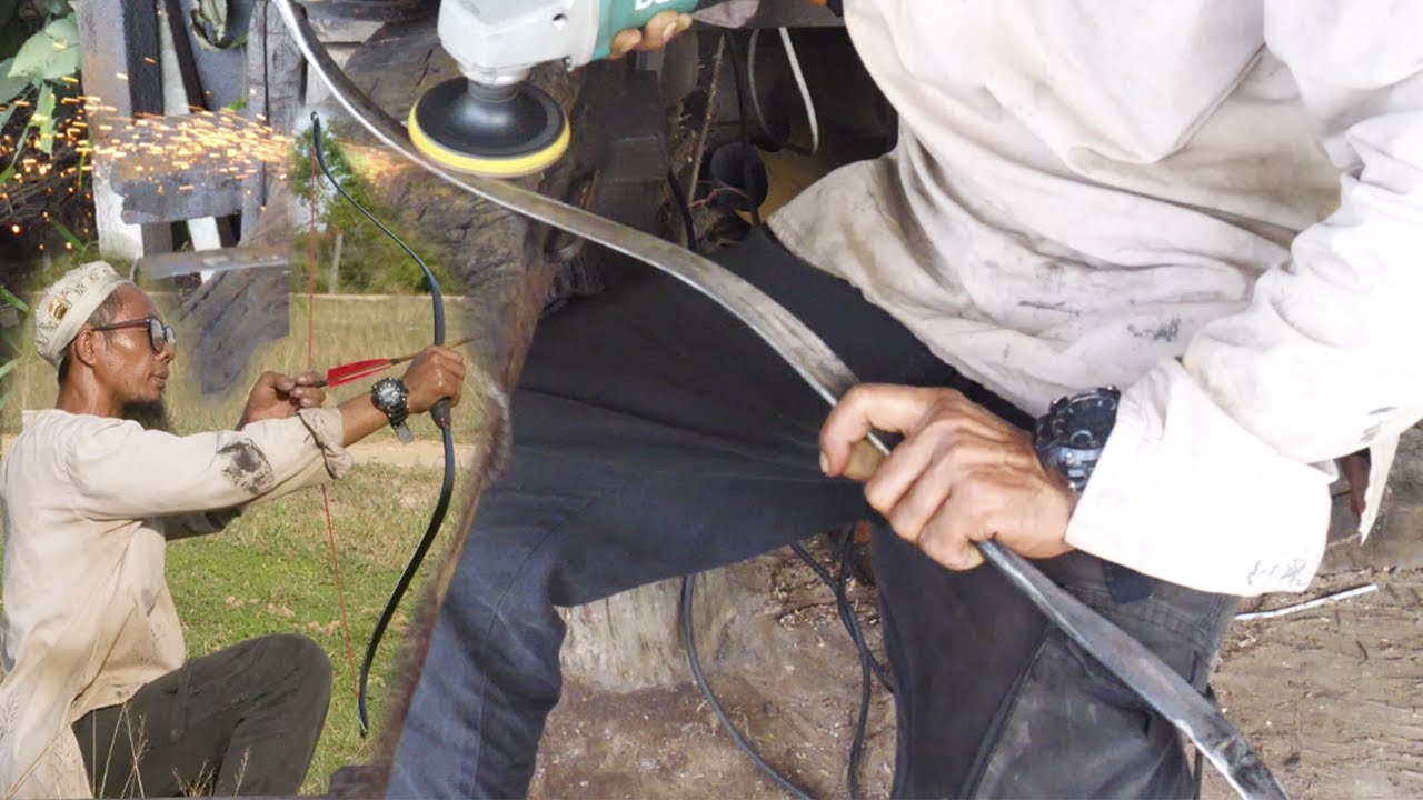 How To Forge Long Bow / Long Bow From Leaf Spring / HOmemade Long Bow