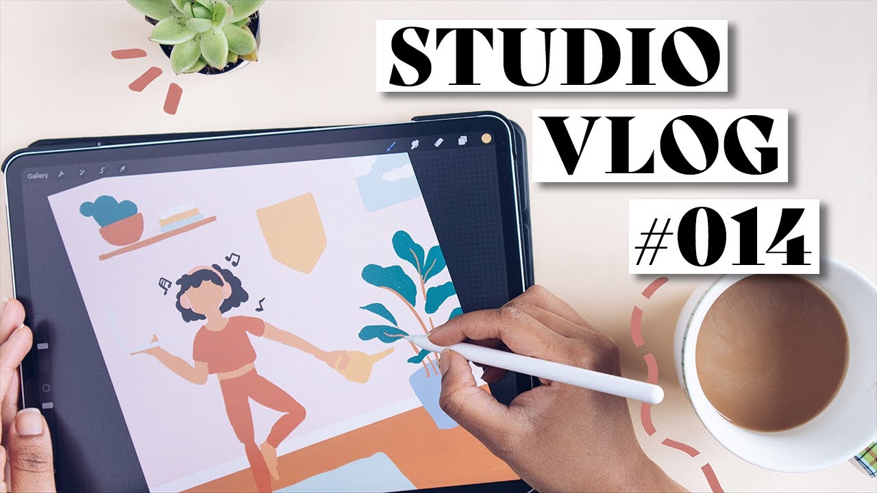 STUDIO VLOG 014 | New packaging supplies + Draw with me in Procreate!