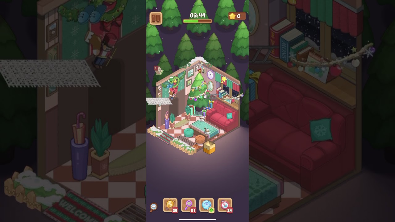 Dreamy Room Level 21 Walkthrough | Christmas Living Room 🎄