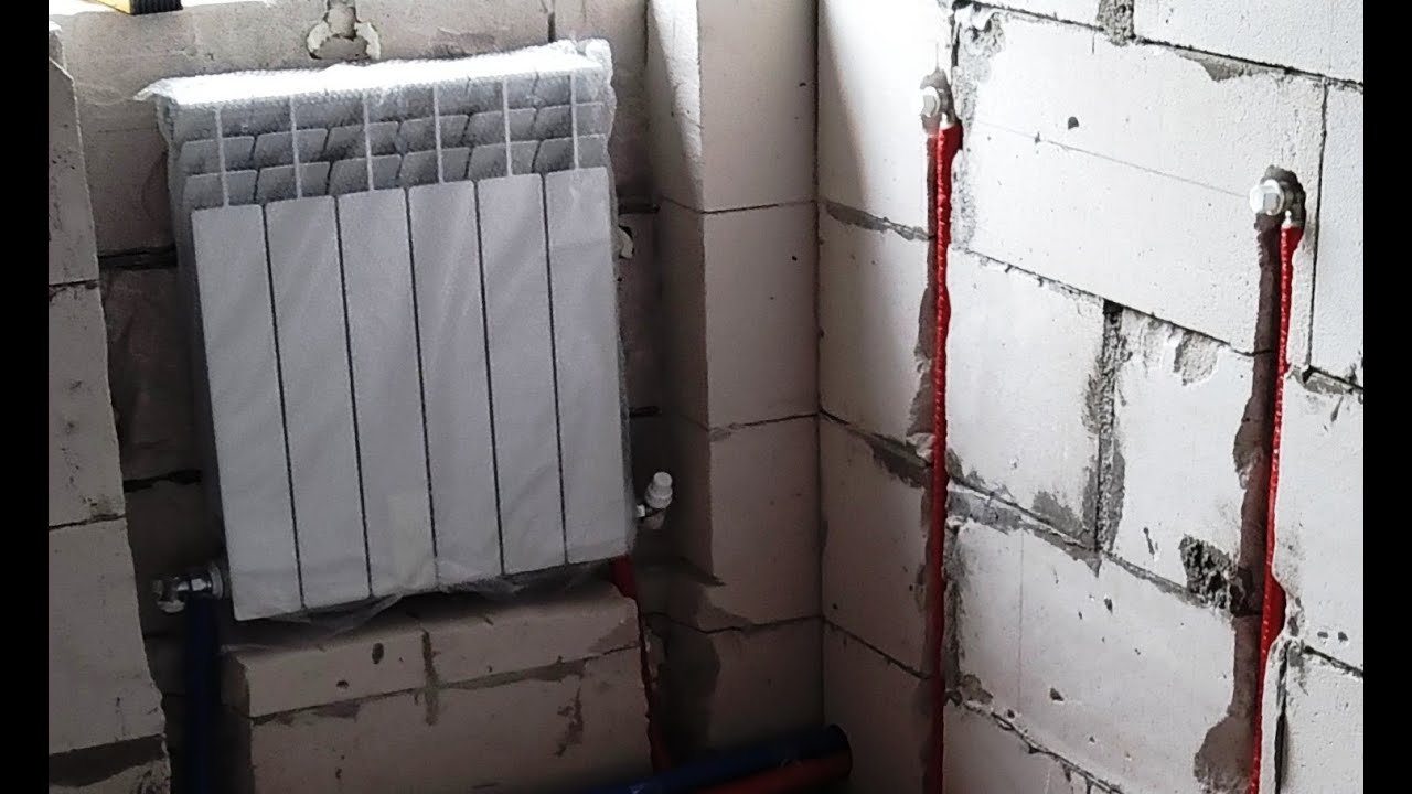 Разводка водоснабжения из металлопластика на пресс фитингах и монтаж радиаторов /VALTEC/