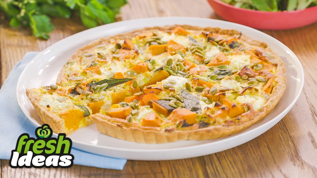 Roasted Pumpkin Quiche Recipe with Fetta and Sage - Woolworths Fresh Ideas
