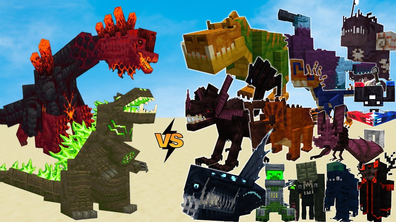 Tremorzilla vs Alex's Caves -  Luxtructosaurus vs Alex's Caves in Minecraft
