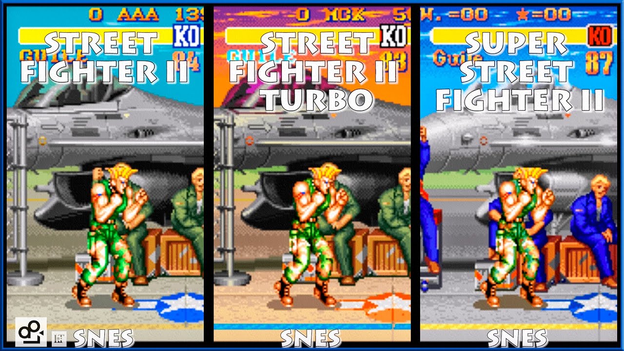 Street Fighter II GUILE Graphic Evolution 1992-1994 (Super Nintendo) SNES