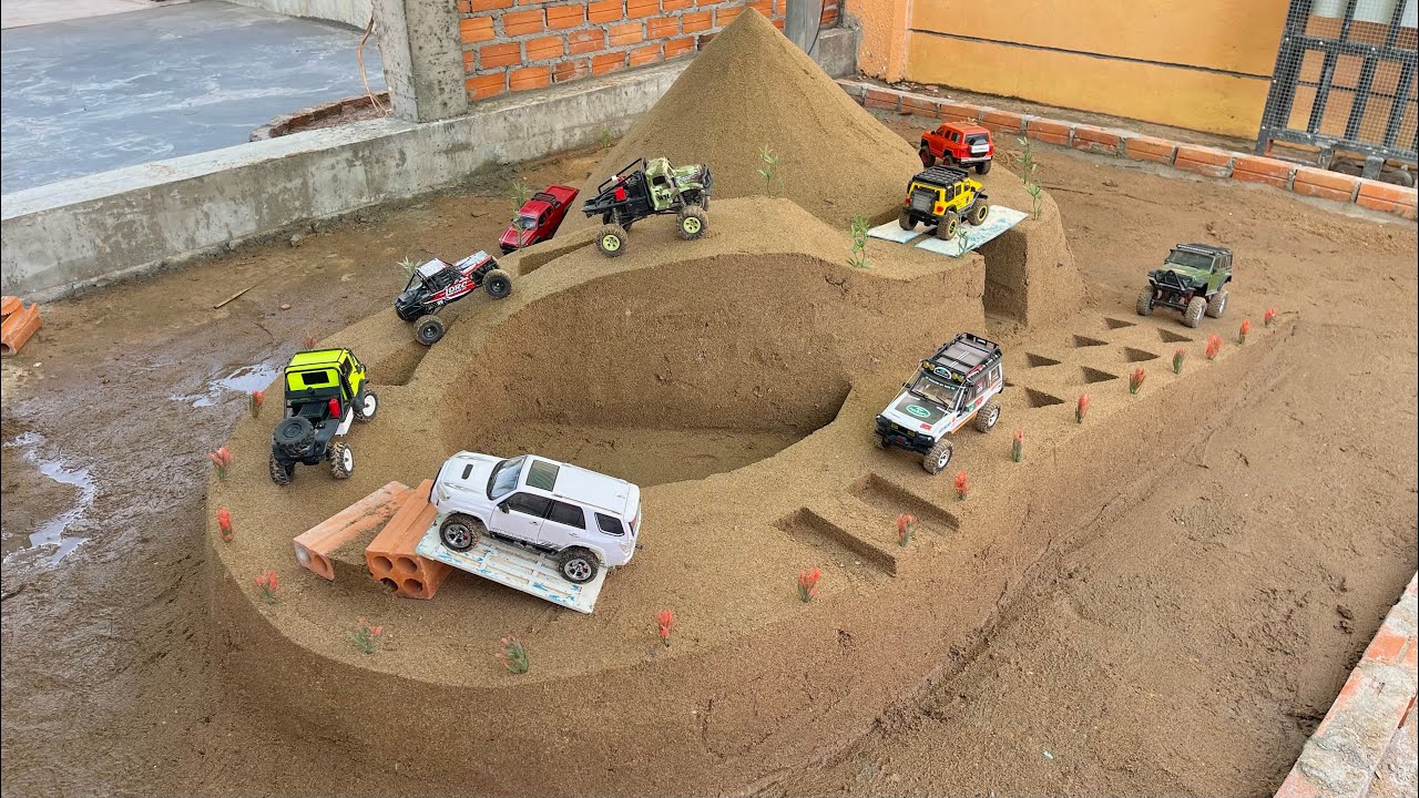 Extreme RC Climbing! 4Runner, Jeep, Tacoma & Land Cruiser Battle the Sand Mountain⛰️🔥