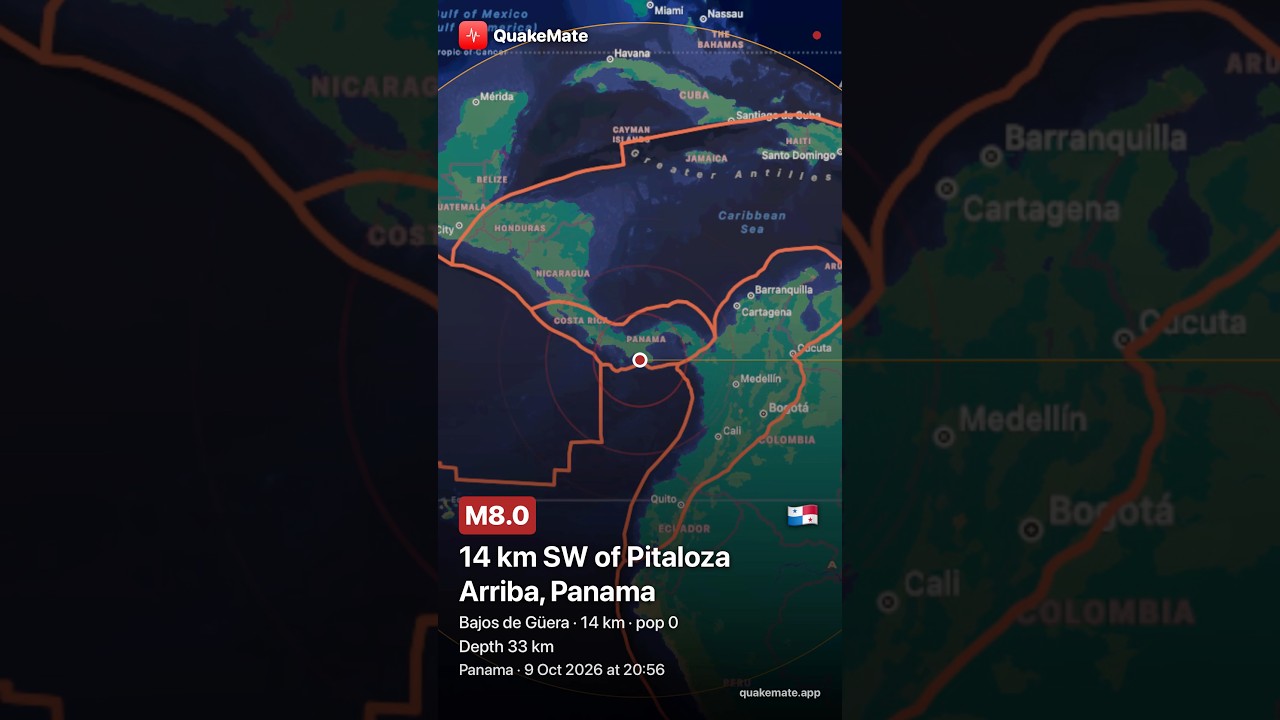 M8.0 Major Earthquake Strikes Panama 🇵🇦