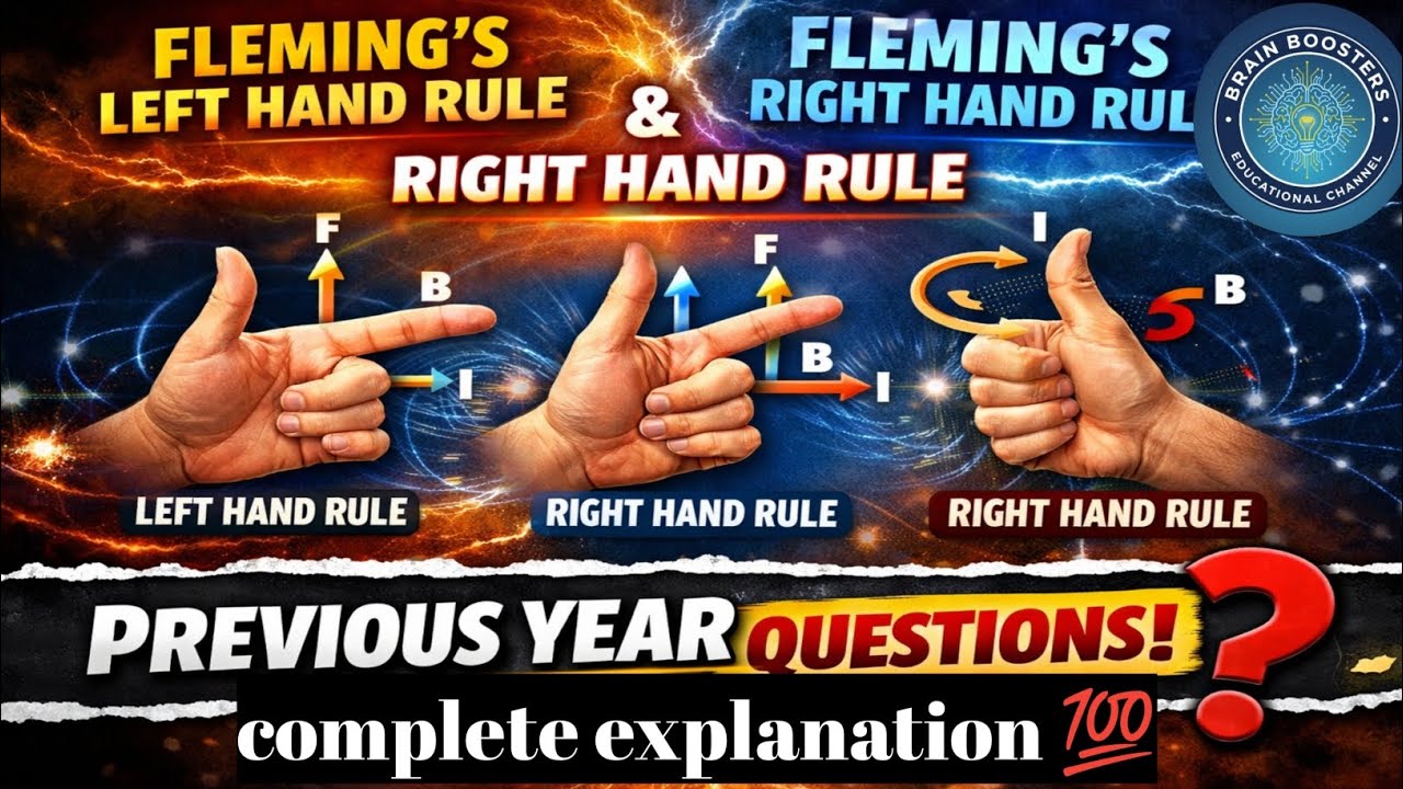 Fleming's left hand rule, right hand rule and Right Hand thumb rule complete explanation | class 10