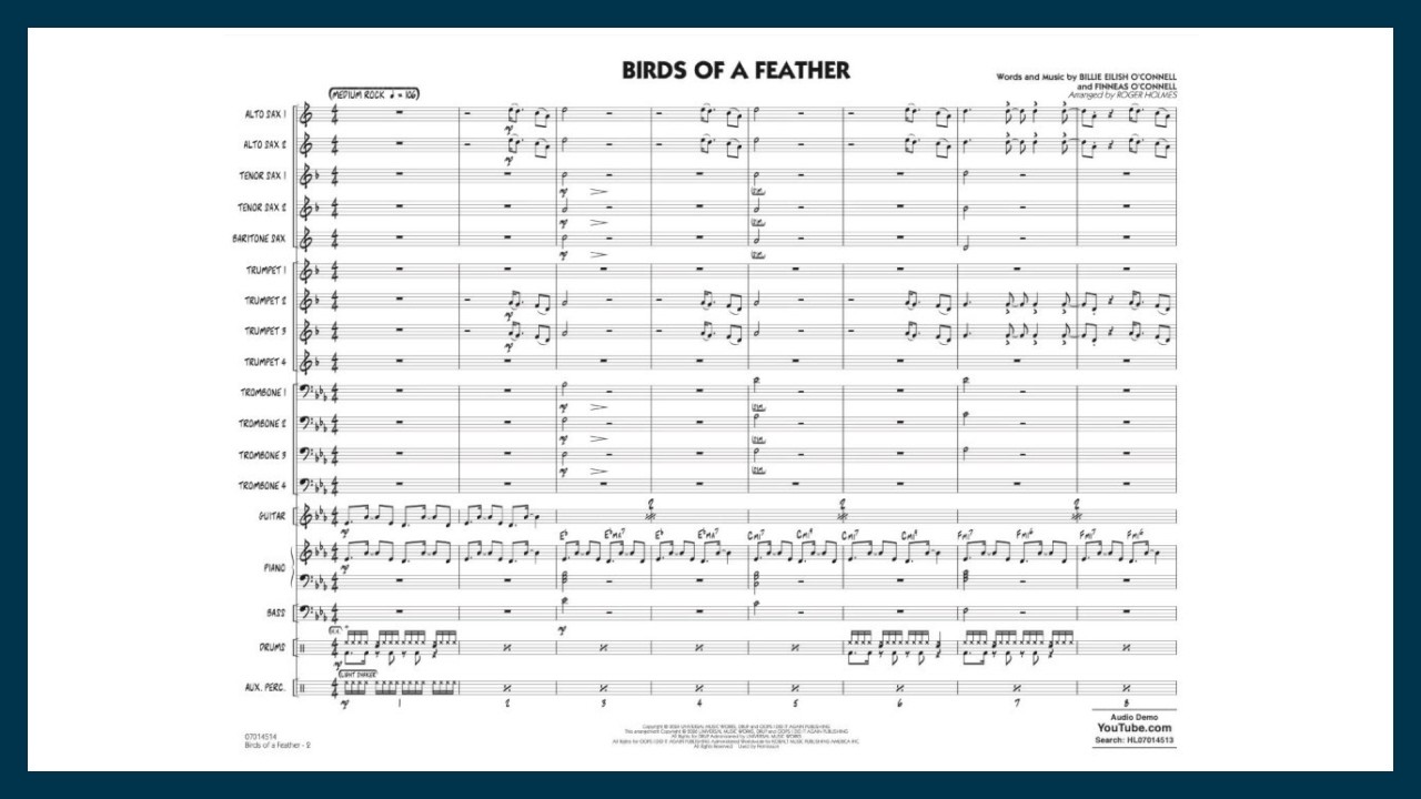 Birds of a Feather by Billie Eilish | Arr. Roger Holmes