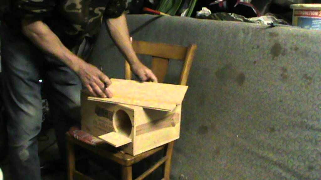 fabrication de nid a chicane pour sh.a partir de caisse de vin.