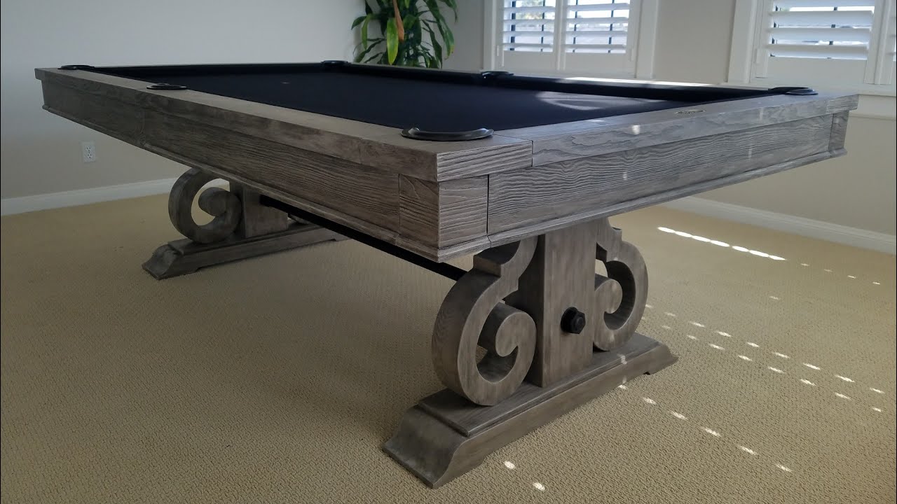 Imperial Barnstable Silver Mist Pool Table with optional Dining Top and Benches