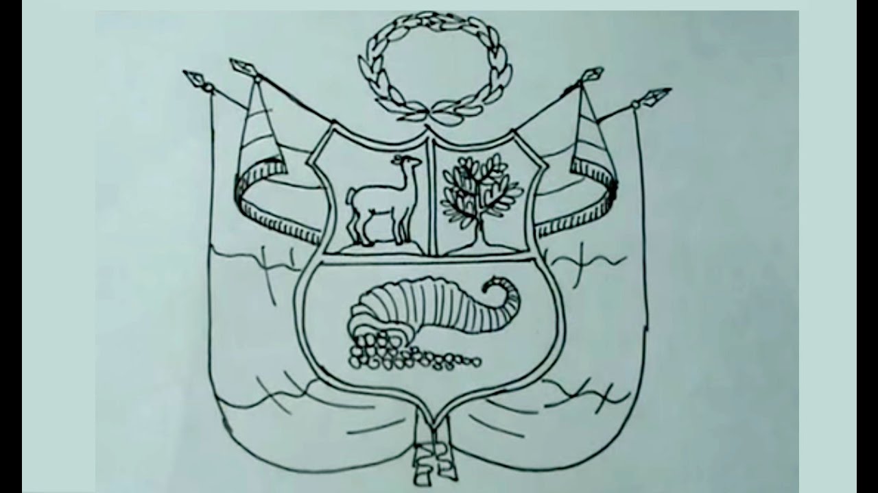 Aprende a dibujar fácil el escudo nacional del Perú