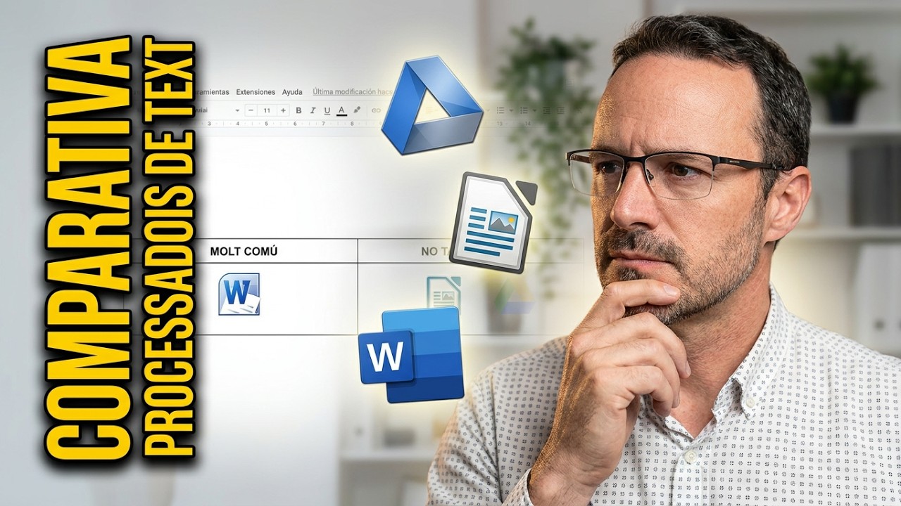 Com triar entre els processadors de text de Google Drive, LibreOffice Write i Microsoft Word