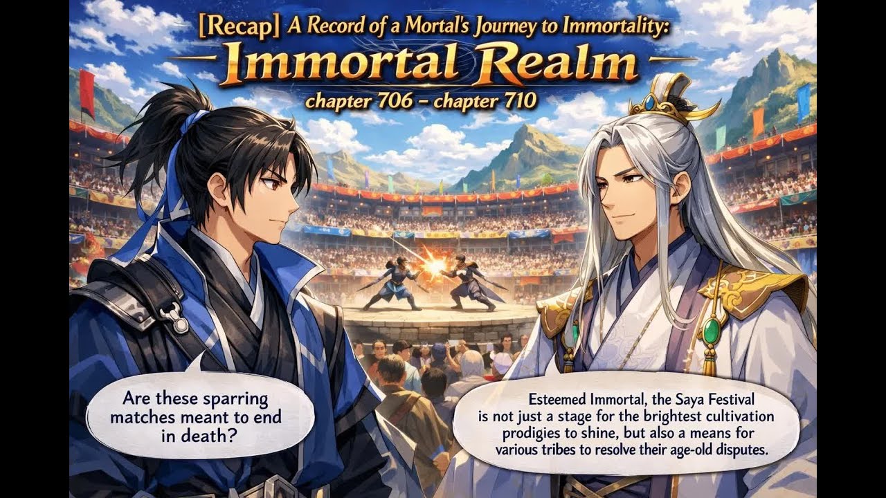 [Recap] A Record of a Mortal's Journey to Immortality: Immortal Realm chapter 706 - chapter 710