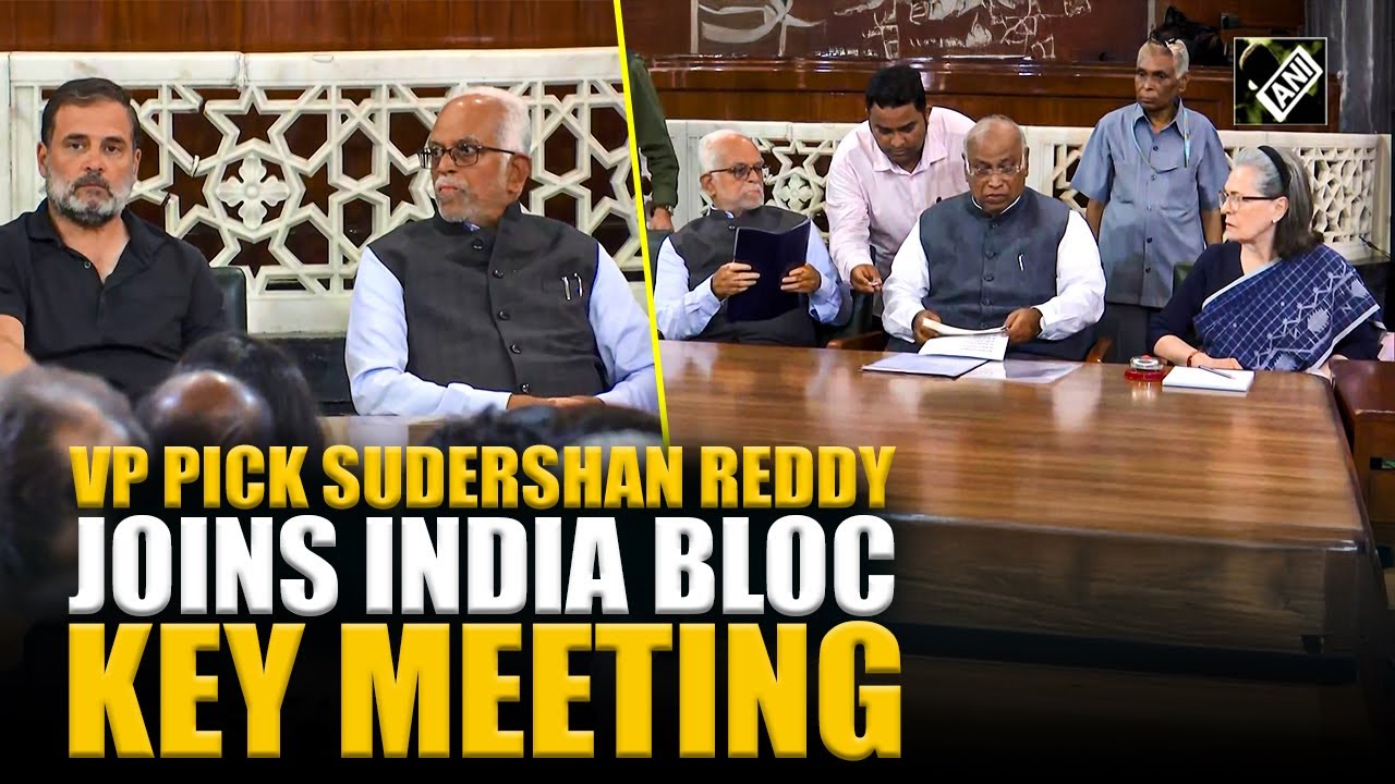 VP nominee B Sudershan Reddy participates in crucial INDIA bloc meeting for first time in Parliament