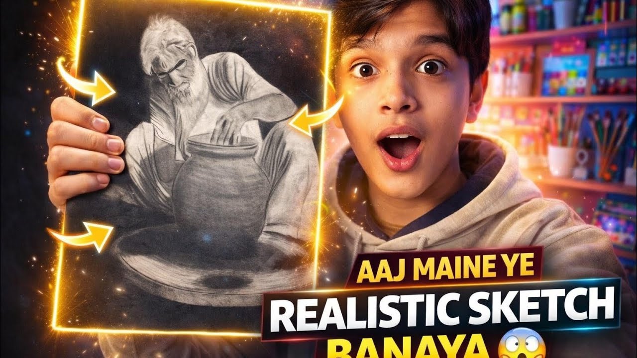 Aaj Maine Sabse Realistic Potter Sketch Banaya 😲 | Pencil Art Vlog