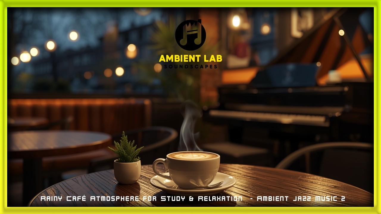 Rainy Café Atmosphere for Study & Relaxation    Ambient Jazz Music 2