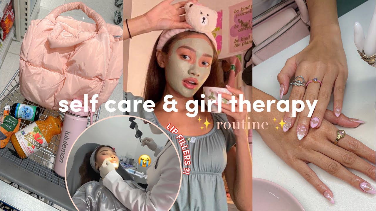 SELF CARE VLOG: coquette nails, lip fillers, healthy habits, diy tanghulu 💓👄💉🍓👙