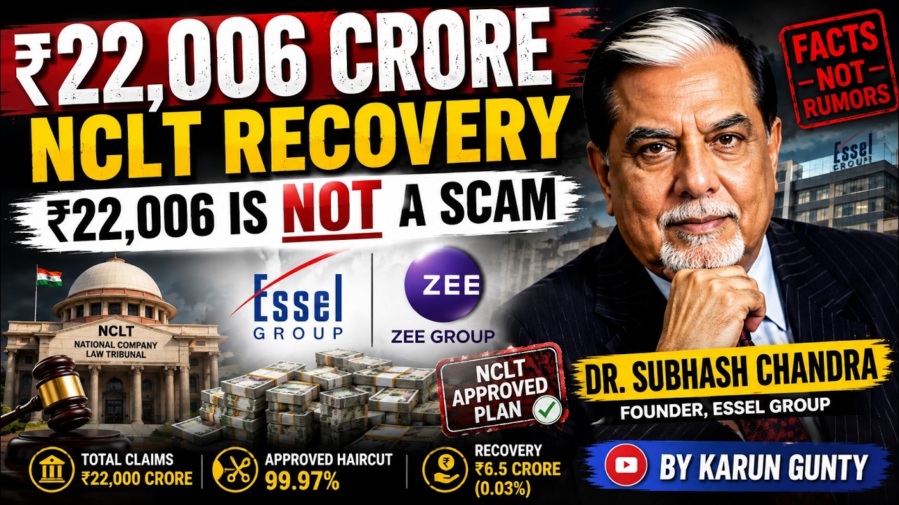 ₹22,006 Crore & 99.97% Haircut! What Really Happened in Subhash Chandra&rsquo;s NCLT Case? #facts #shorts