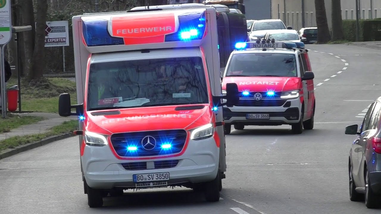 [Pressluft!] Einsatzfahrten Feuerwehr, Notarzt und Rettungsdienst in Bochum