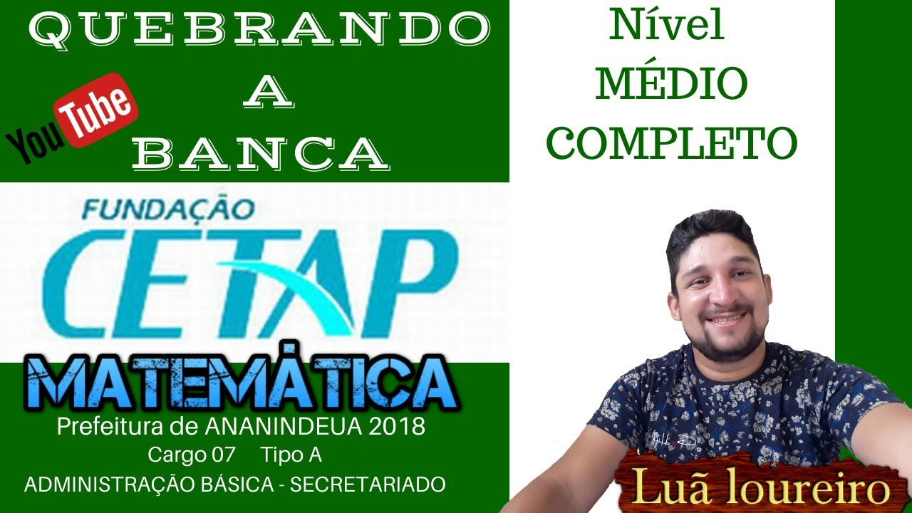 CONCURSO - PREF.. DE ANANINDEUA - NÍVEL MÉDIO COMPLETO - CARGO 07 PROVA TIPO A - CORREÇÃO