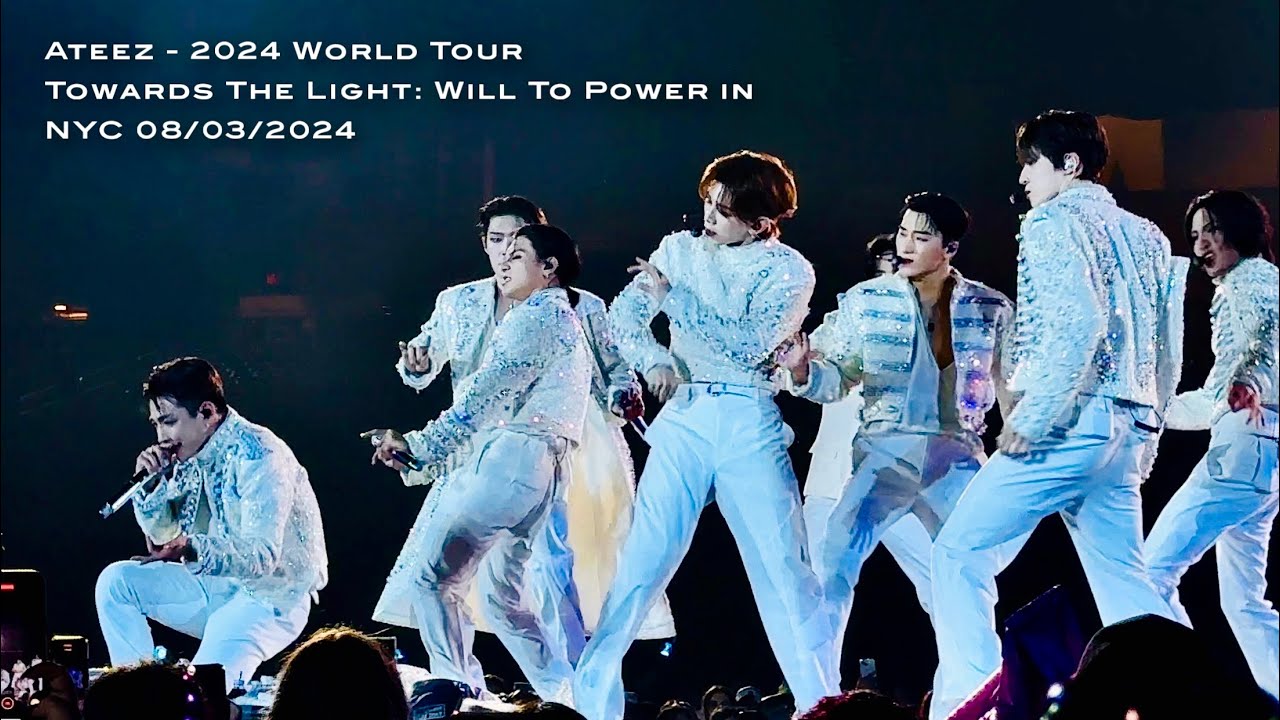 Ateez - 2024 World Tour Towards The Light: Will To Power in NYC 08/03/2024 full FanCam 4K
