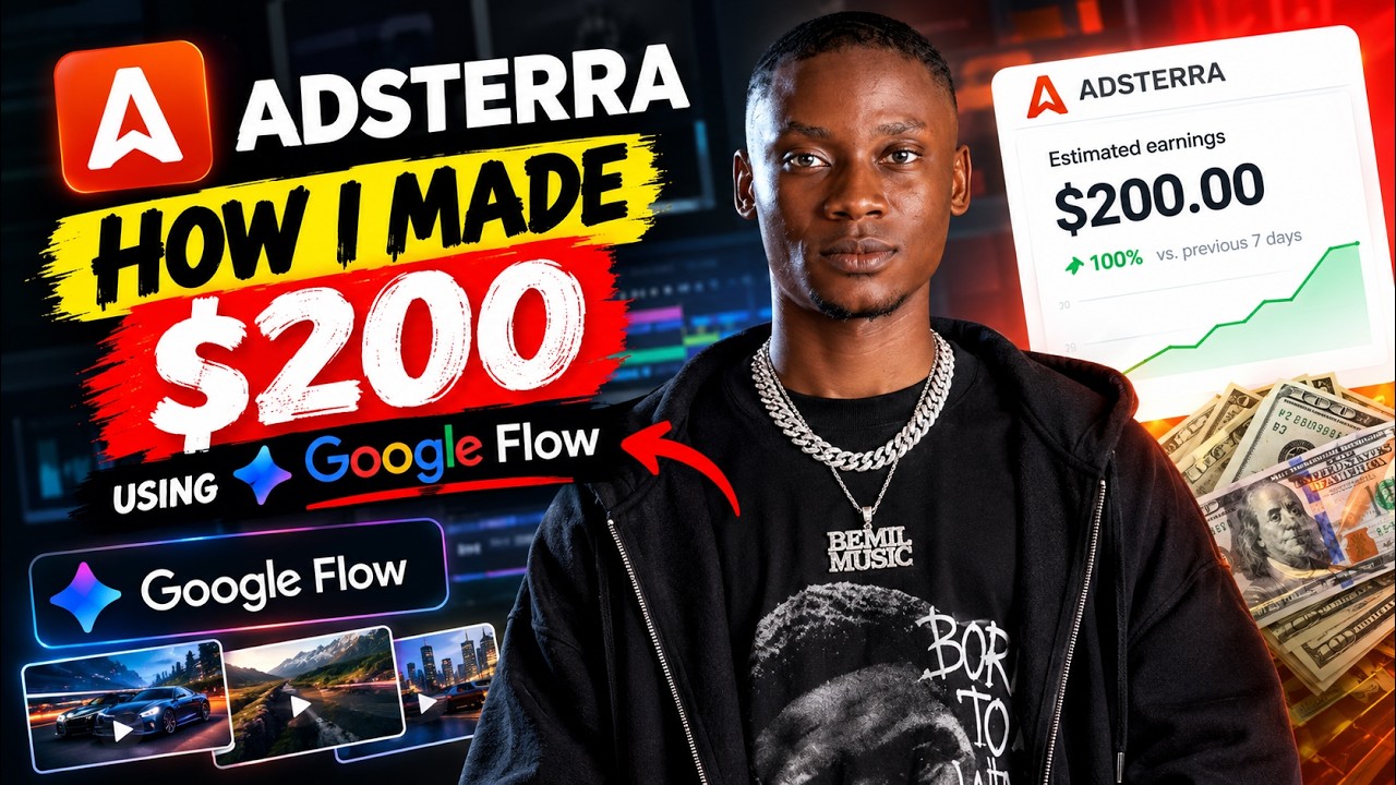 How I Made $200 on Adsterra Using Google Flow Tricks | Adsterra + Google Flow
