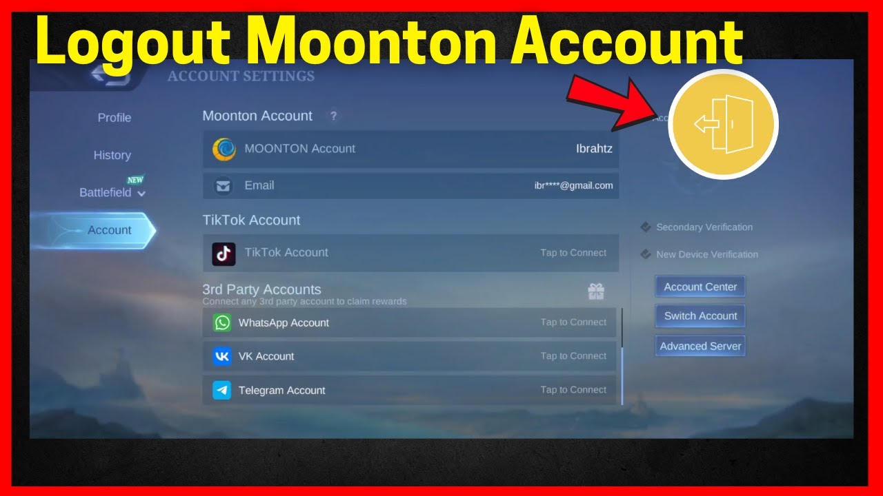 Как выйти из аккаунта Moonton в Mobile Legends (пошаговая инструкция)