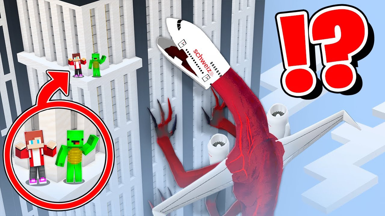 HELP Mikey and JJ SURVIVE vs MUTANT PLANE Monster in Minecraft (Maizen)