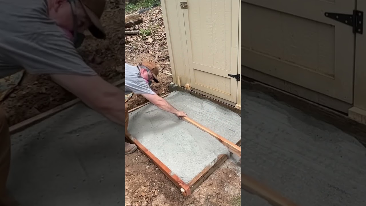 Ils posent du b&eacute;ton compl&egrave;tement &agrave; sec et &ccedil;a marche #technique #diy #construction