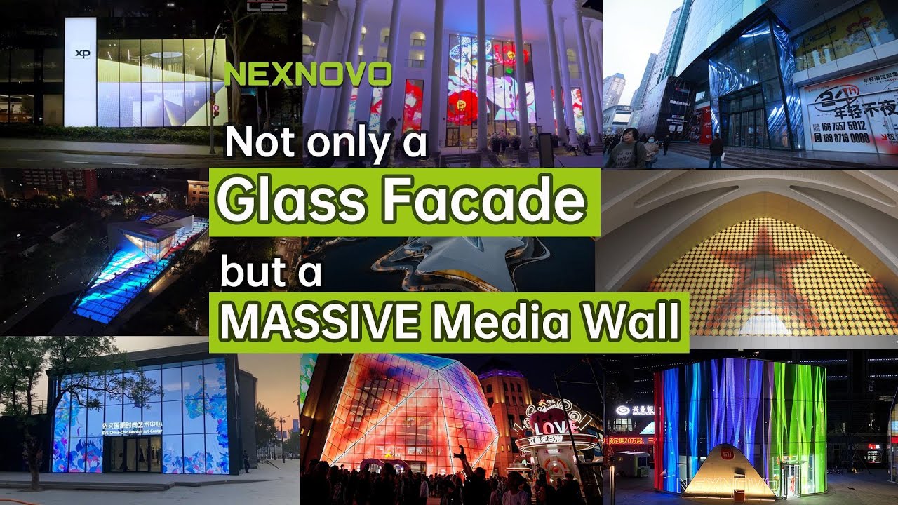 Transparent Glass LED Screen: Glass Facade as a Massive Medial Wall