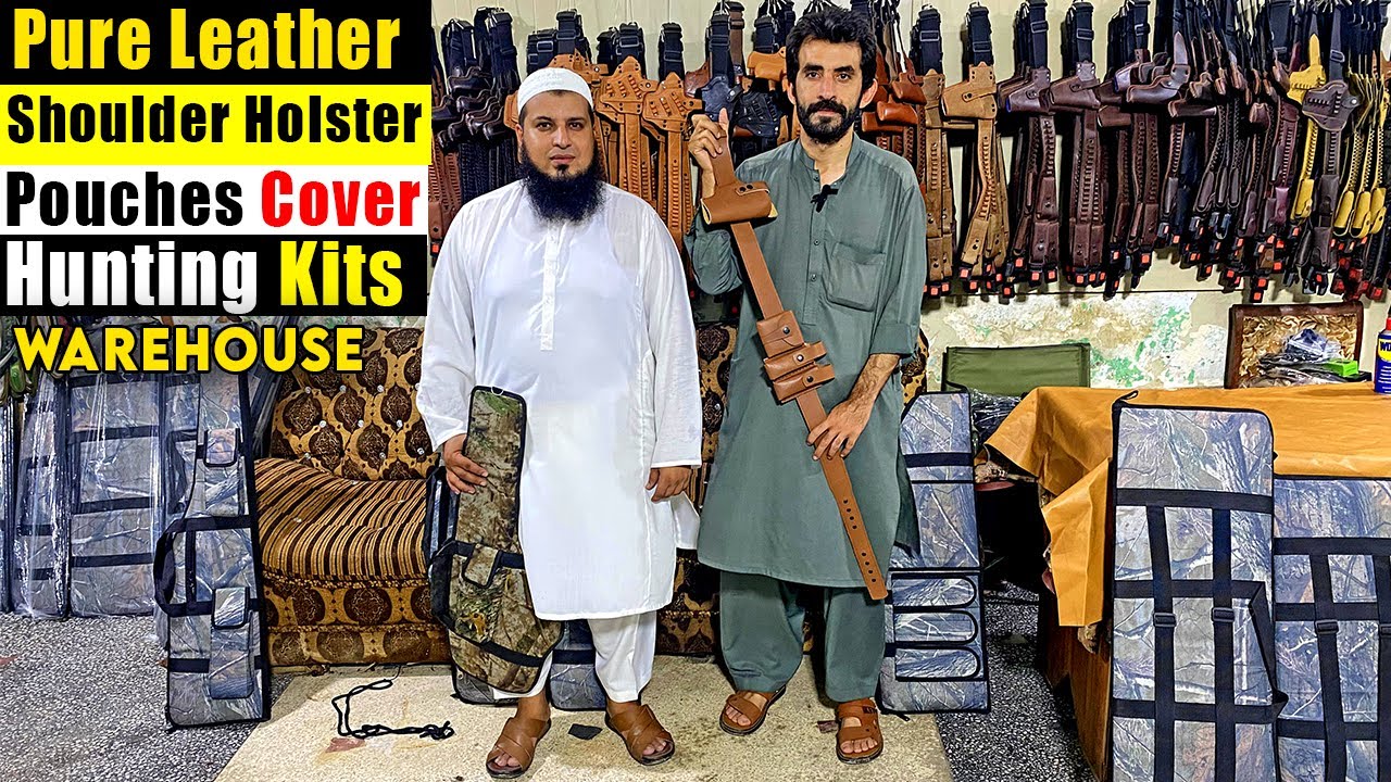 Pure Leather Shoulder Holsters & Magazine Pouches Warehouse In Peshawar | Hunting Cleaning Kit