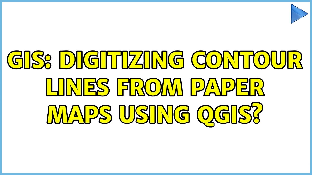 GIS: Digitizing contour lines from paper maps using QGIS?