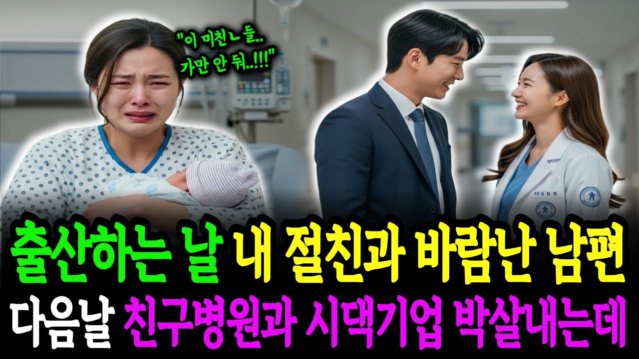 출산하는 날 내 절친과 바람난 남편 다음날 친구병원과 시댁기업 박살내는데