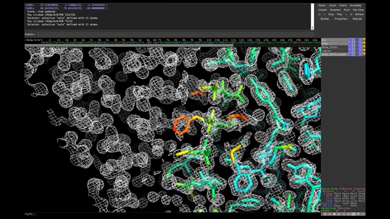Viewing maps & evaluating resolution (global & local), B factor, contour, etc. -  look in Pymol