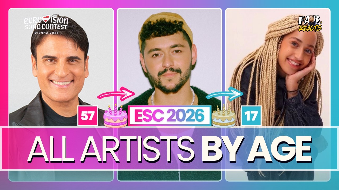 All Artists By AGE - EUROVISION SONG CONTEST 2026 🎶😍 #esc2026